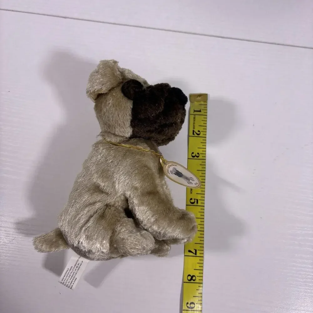 Vintage Golden Bear Pug Plush 2001 Collection Stuffed Dog Toy 8” EUC w/ Tag